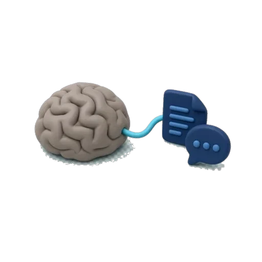 Ilustração 3D de memória conectada